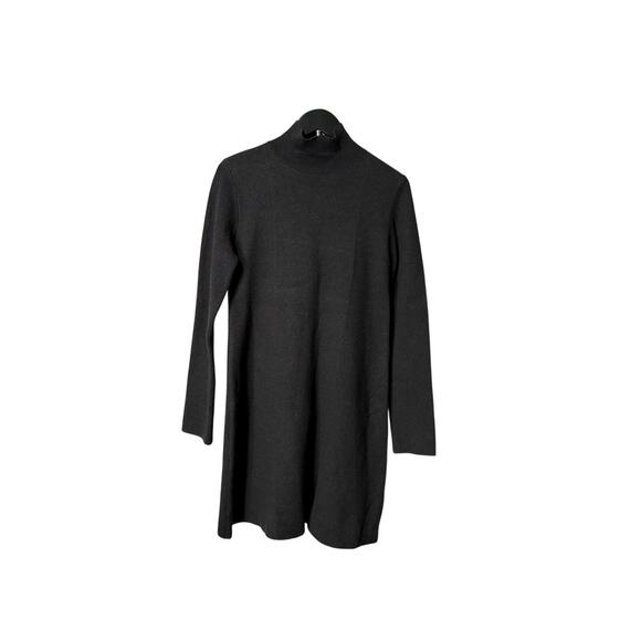 Zara Dark Gray Short Sweater Dress - Long Sleeve, Turtleneck - Medium - Like New - Picture 9 of 11